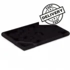 Black air mattress with a Fast Delivery stamp in the top right corner.