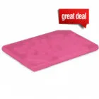 A pink rectangular mat with a great deal label in the top right corner.