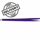 Purple lanyard with metal clasp and a Fast Delivery stamp in the top left corner.