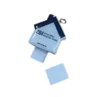 Epoxy Dome USB House Shape with ZBI logo, cap off, displayed as a custom USB accessory.