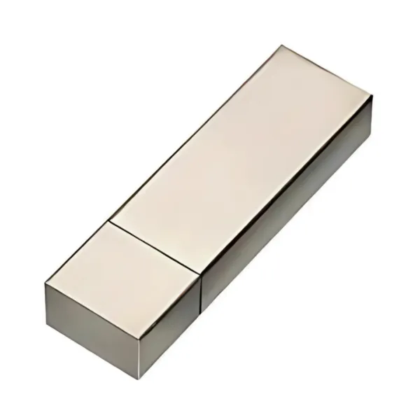 The Governor rectangular silver metal USB flash drive on a white background.