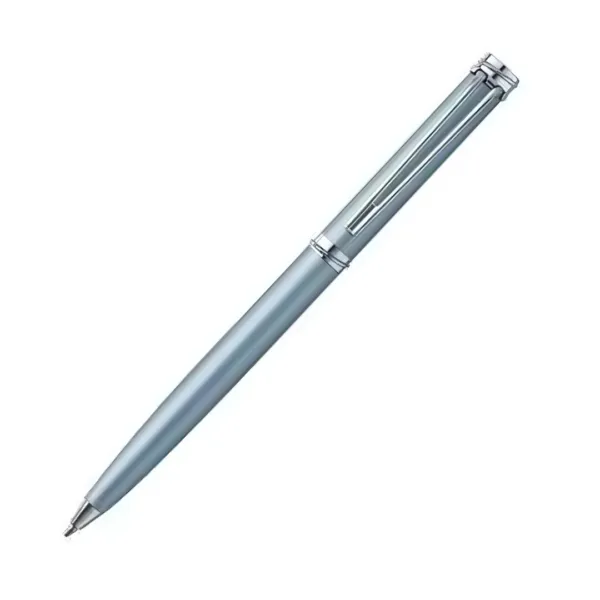 Waterman Harmonie ballpoint pen with shiny silver clip, displayed diagonally on white.