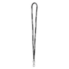 The Woven Polyester Rope Style Lanyards are black with DEUS and EX MACHINA in white, repeating. They feature a sturdy metal clasp.