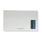 Promotional White Adhesive Note Pad 75mm x 127mm with company logo and website