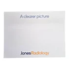 Adhesive Note Pad 75mm x 100mm (1 Colour Print) with A Clearer Picture and Jones Radiology.