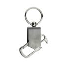 Sybill Bottle Opener Keychain with rectangular body and integrated carabiner clip.