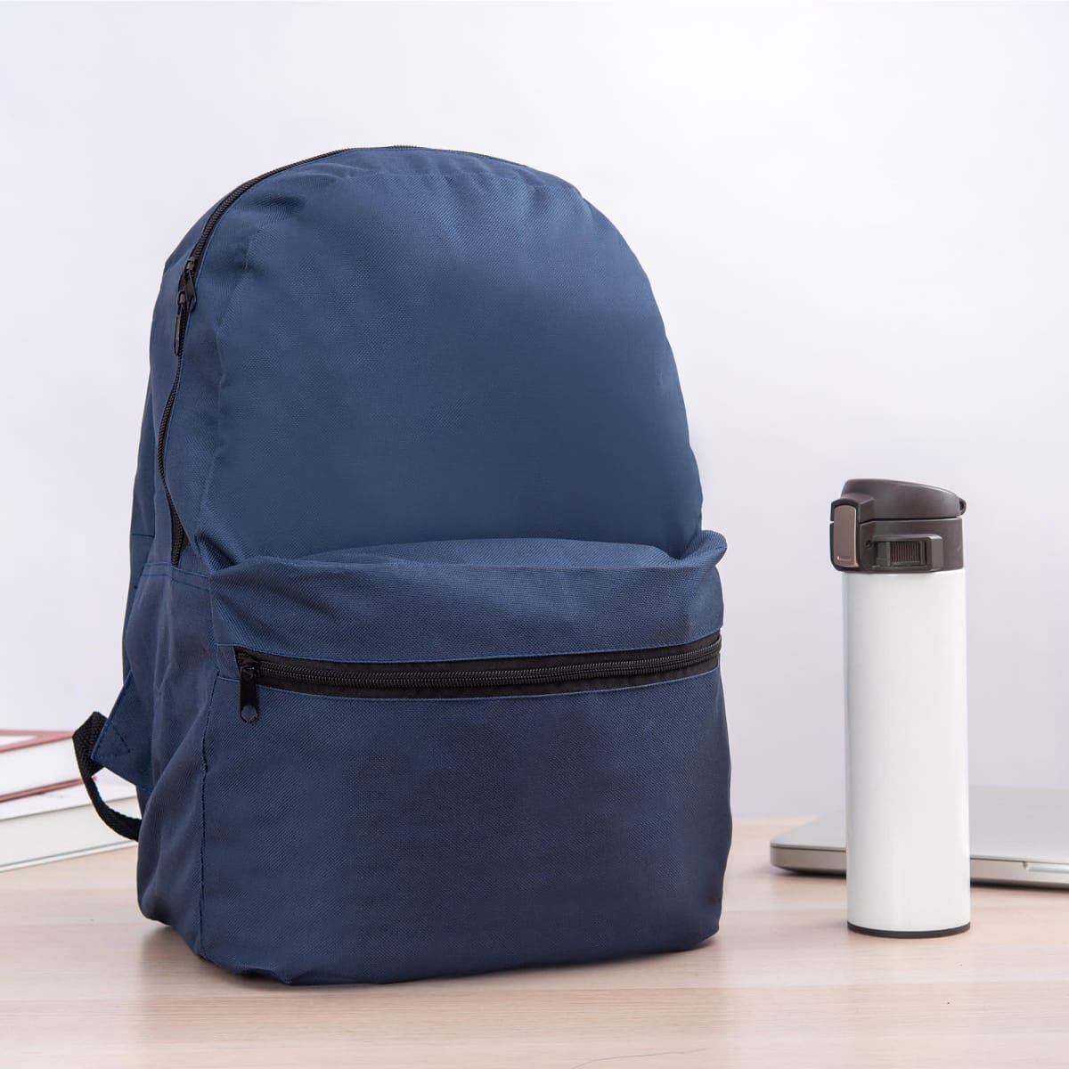 A Smoky Custom Backpacks - rush on a desk, ready to go.