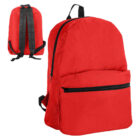 Smoky Custom Backpacks - rush with front zipper pocket and black straps, front/back views shown.