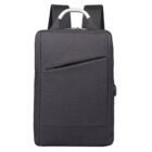 Commuter Logo Backpacks - rush: sleek black design with diagonal front zipper for daily use.