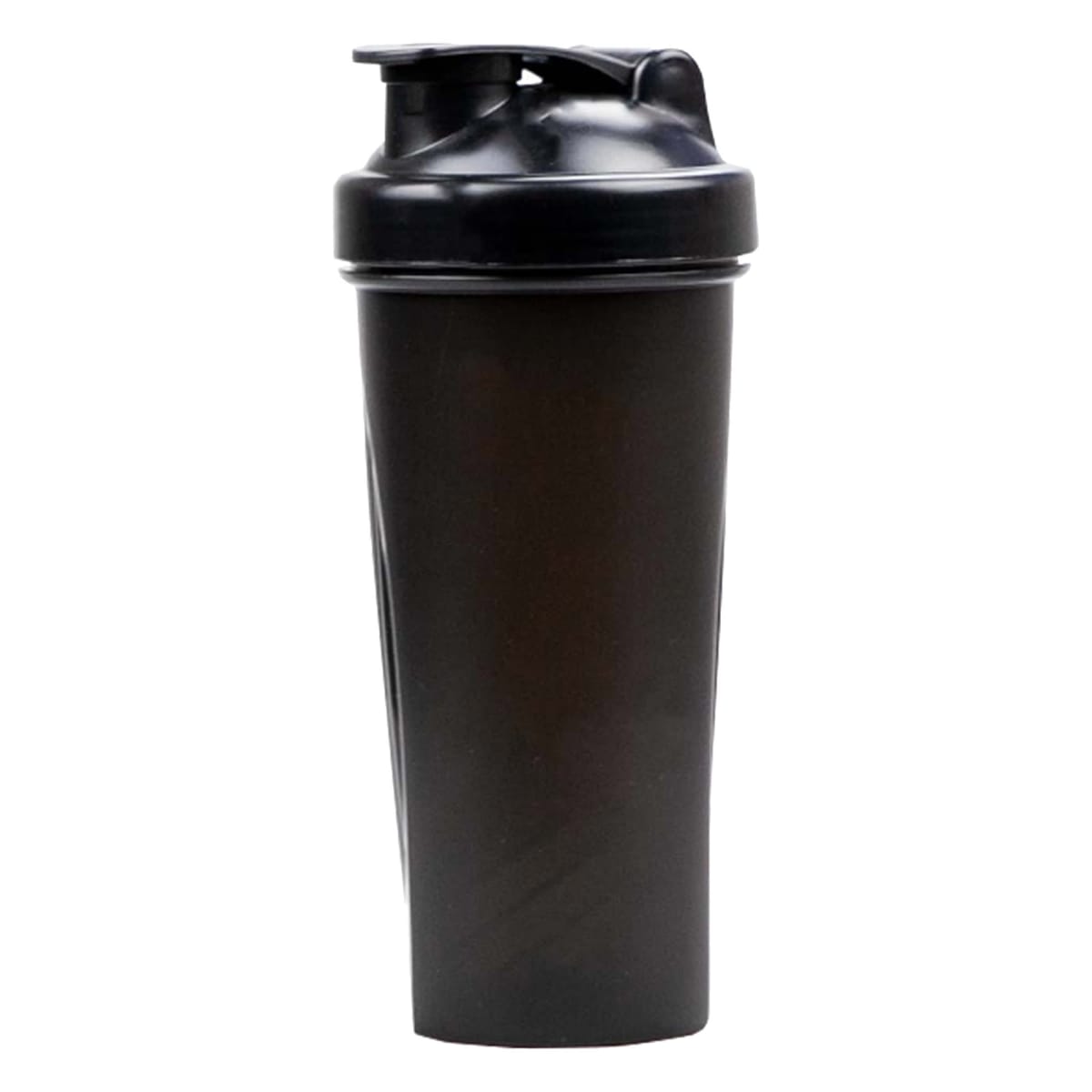 Anniston Protein Shakers - rush with flip-top lid, black, upright on white background.